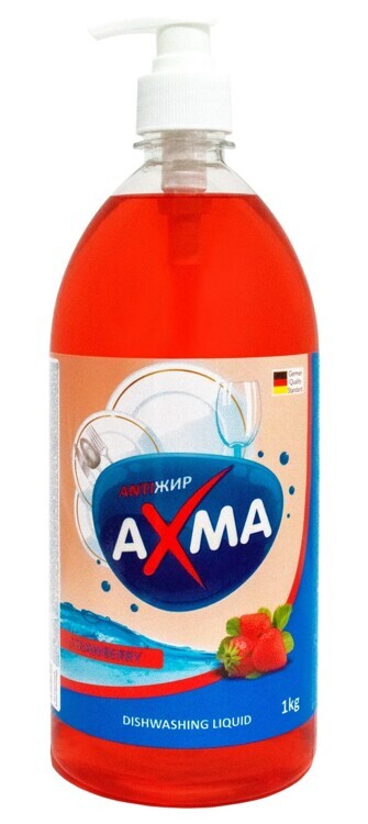 Средство для мытья посуды AXMA 1 кг клубника